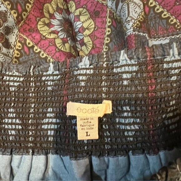 Ecote Blue, Green & Purple Fully Lined Skirt Size Large - Picture 8 of 8